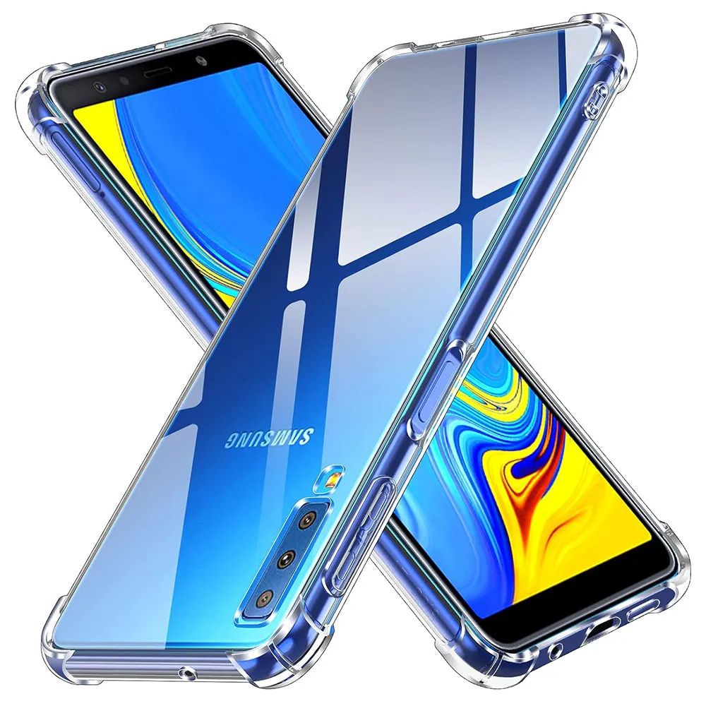 Custodia per Samsung Galaxy A7 (2018) A750, Techsuit, Shockproof Clear, Trasparente - immagine 1