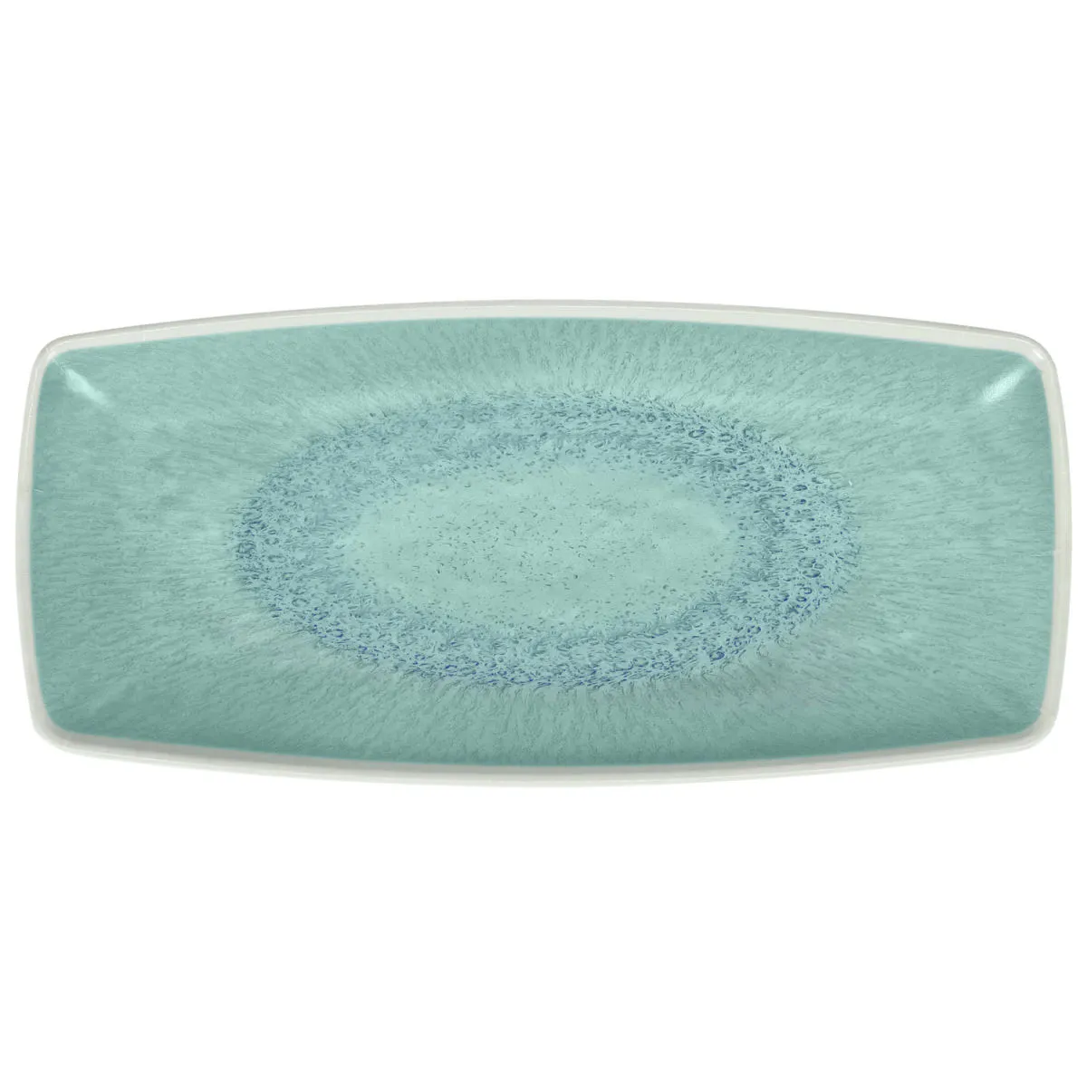 6x VEGA Piatto Torto; 24x11x2.5 cm (LxLxH); turchese/blu; rettangolare; 6 pz. / Pacco - immagine 1