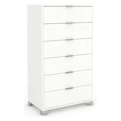 QUADRANTE 786 Cassettiera 6 Cassetti Bianco neve (70cm) - immagine 1