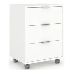 QUADRANTE 733 Cassettiera ufficio 3 Cassetti Bianco neve (50cm) - immagine 1