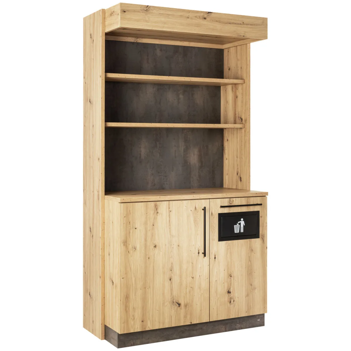 VEGA Mobile bar Baristo Classic con raccolta rifiuti; 115x62x216 cm (LxPxH); quercia selvatica - immagine 1