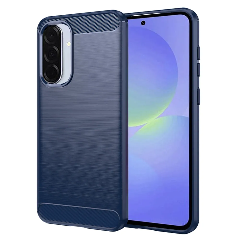 Custodia per Samsung Galaxy A56 A566 / A36 A366, Techsuit, Carbonio, Blu - immagine 1