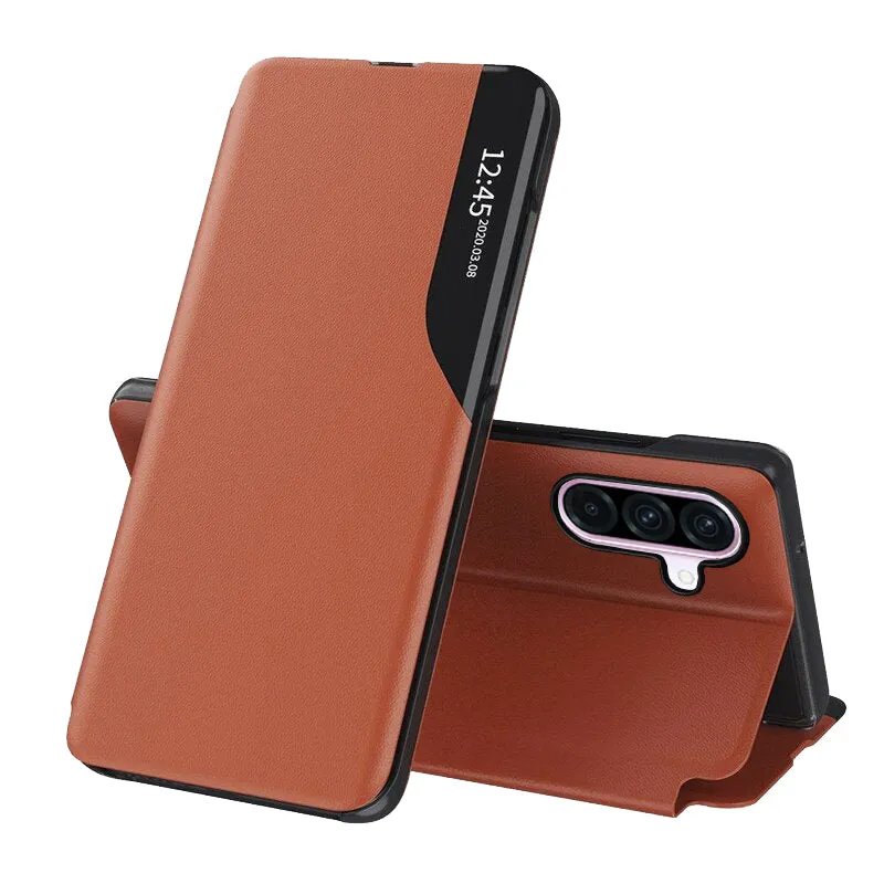 Custodia per Samsung Galaxy A56 A566, Techsuit, eFold, Arancione - immagine 1