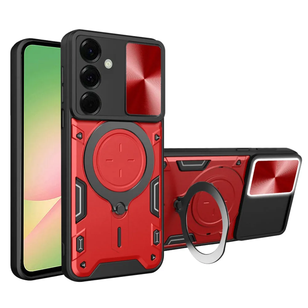 Custodia per Samsung Galaxy A56 A566, Techsuit, CamGuard Pro, Rossa - immagine 1