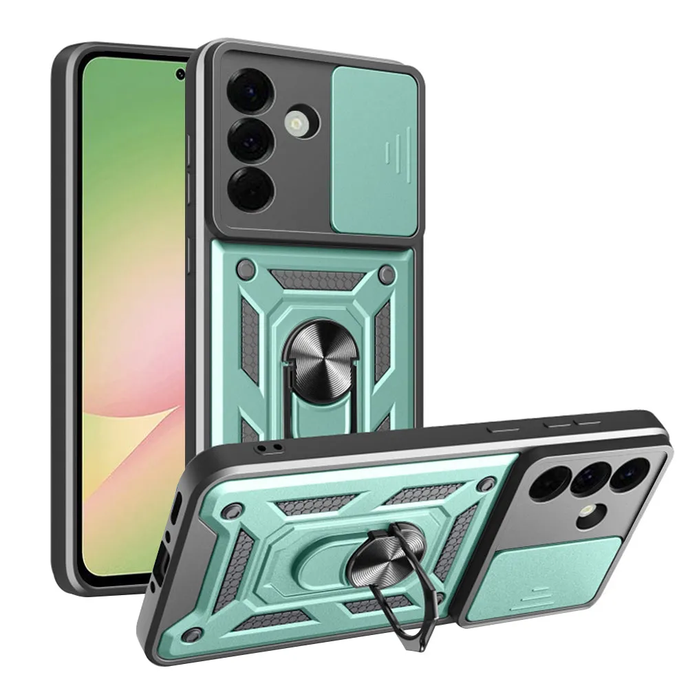 Custodia per Samsung Galaxy A56 A566, Techsuit, CamShield, Verde - immagine 1