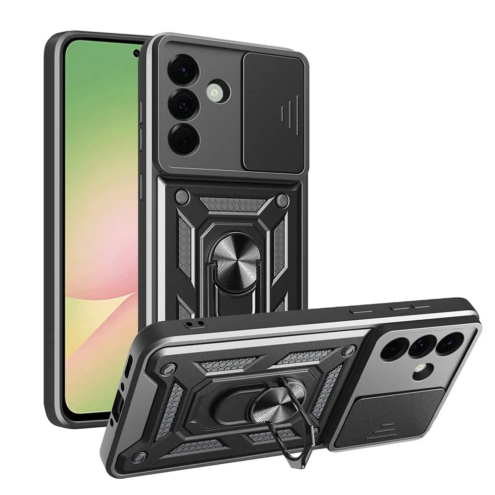 Custodia per Samsung Galaxy A56 A566, Techsuit, CamShield, Nera - immagine 1