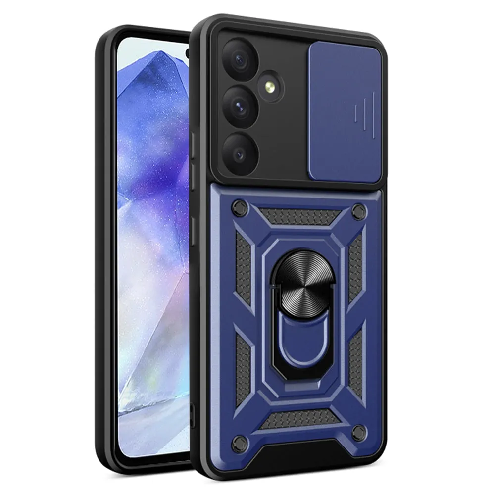 Custodia per Samsung Galaxy A55 5G A556, Techsuit, CamShield, Blu - immagine 1