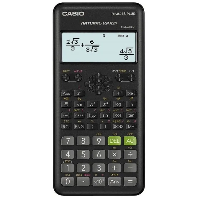 Casio Fx-350esplus-2 Calcolatrice scientifica nera, display a 12 cifre - immagine 1