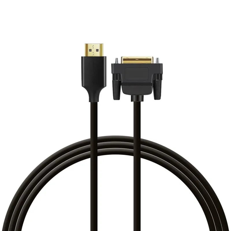 Cavo bidirezionale HDMI a DVI PcCom Essential per TV/PC/monitor/proiettore 2 m nero - immagine 1