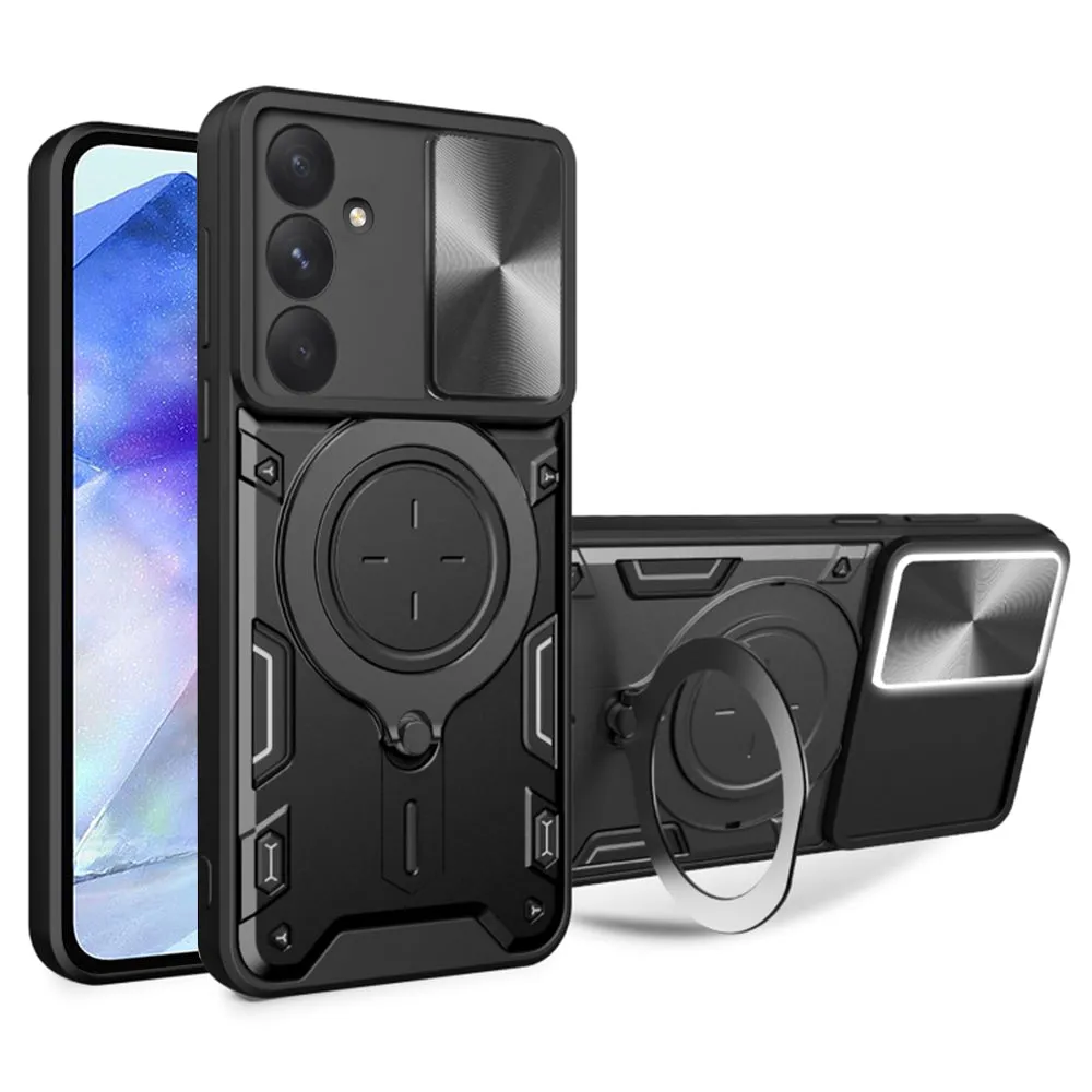 Custodia per Samsung Galaxy A55 5G A556, Techsuit, CamGuard Pro, Nera - immagine 1