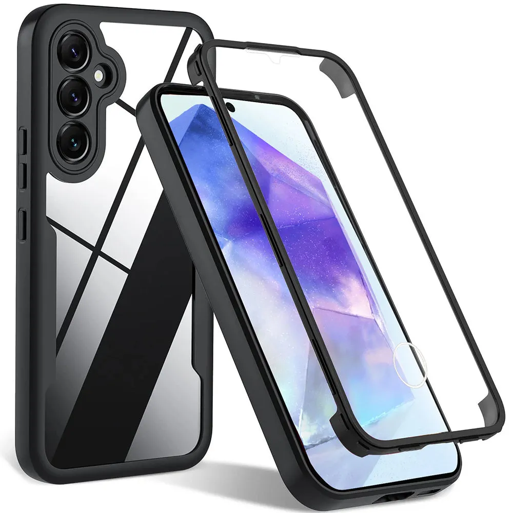 Custodia per Samsung Galaxy A55 5G A556, Techsuit, ColorVerse 360, Nera - immagine 1
