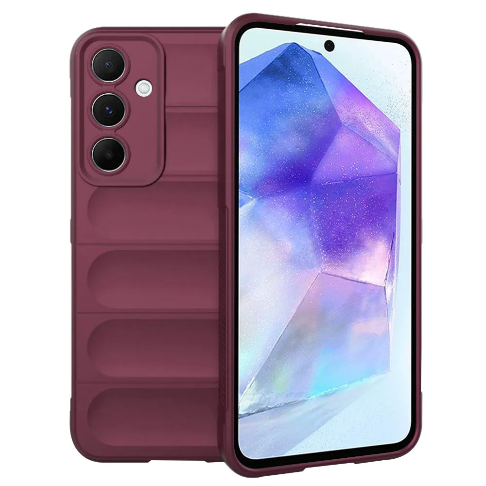 Custodia per Samsung Galaxy A55 5G A556, Techsuit, Magic Shield, Vinaccia - immagine 1