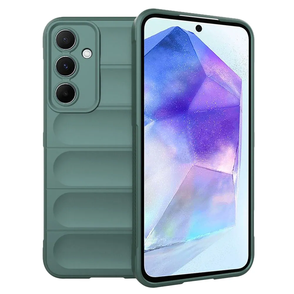Custodia per Samsung Galaxy A55 5G A556, Techsuit, Magic Shield, Verde - immagine 1