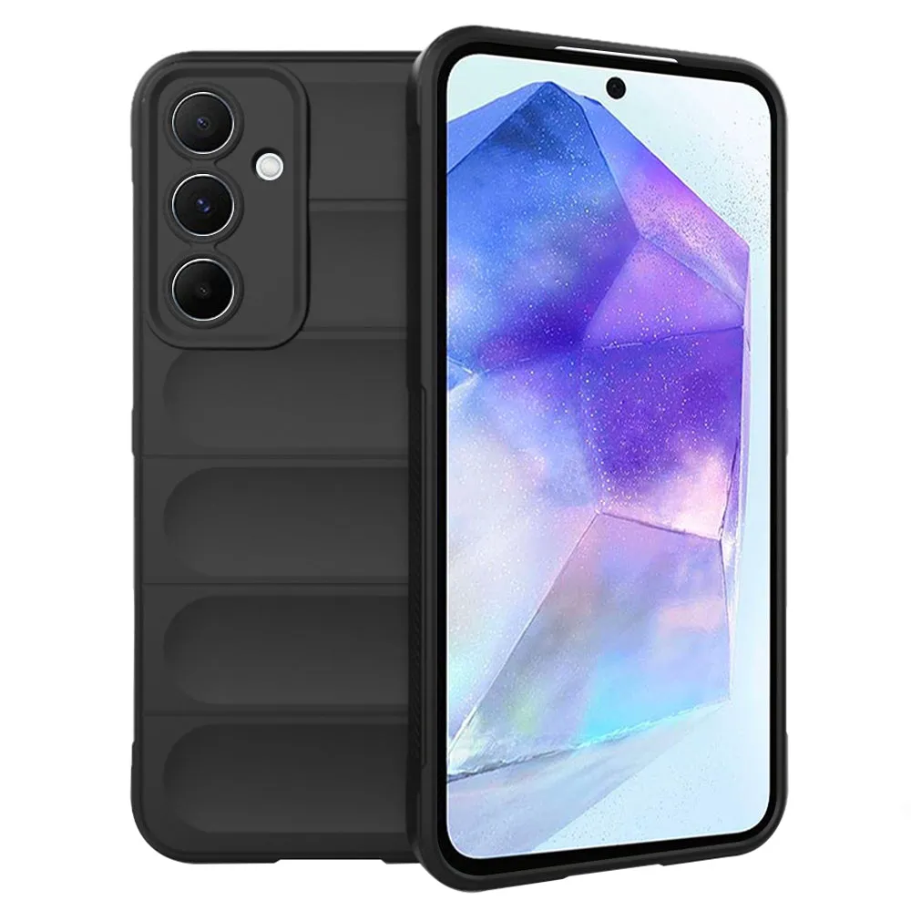 Custodia per Samsung Galaxy A55 5G A556, Techsuit, Magic Shield, Nera - immagine 1