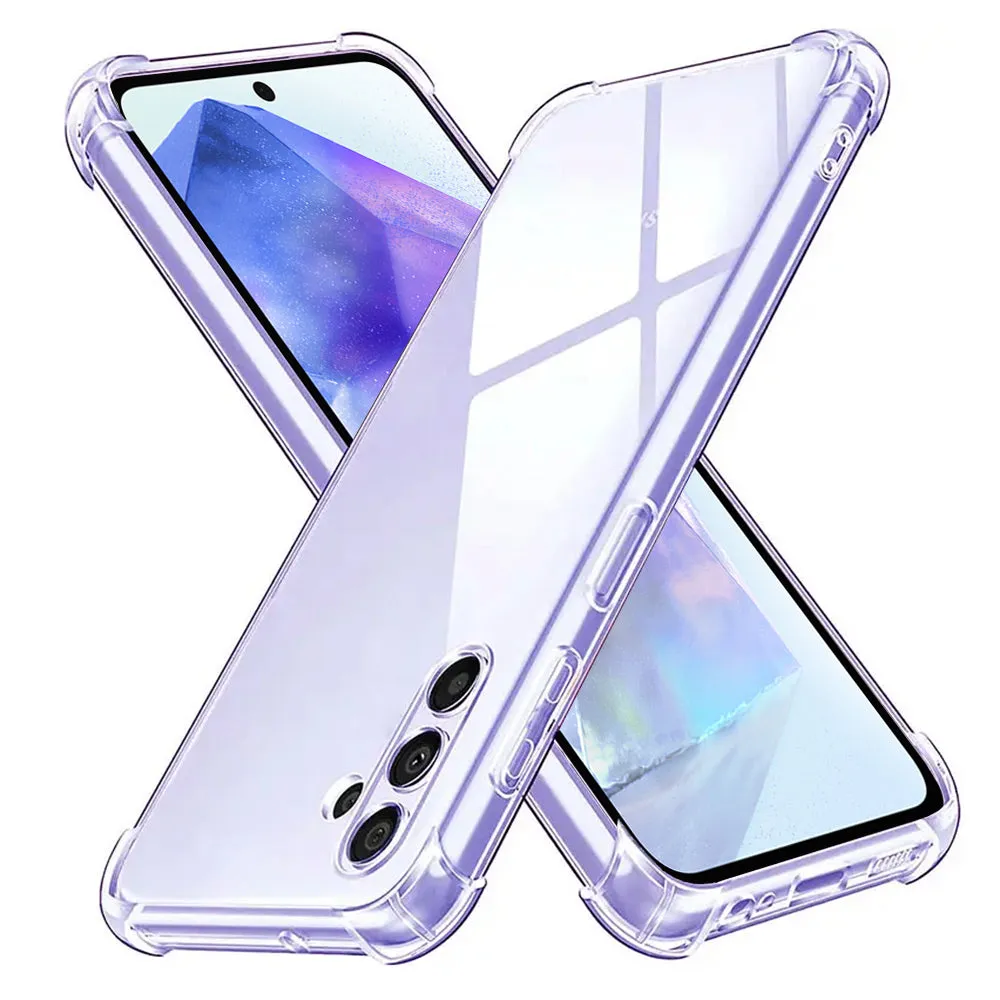 Custodia per Samsung Galaxy A55 5G A556, Techsuit, Shockproof Clear, Trasparente - immagine 1