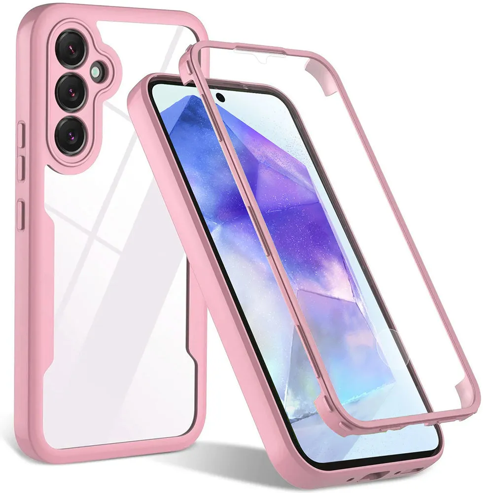 Custodia per Samsung Galaxy A54 A546, Techsuit, ColorVerse 360, Rosa - immagine 1