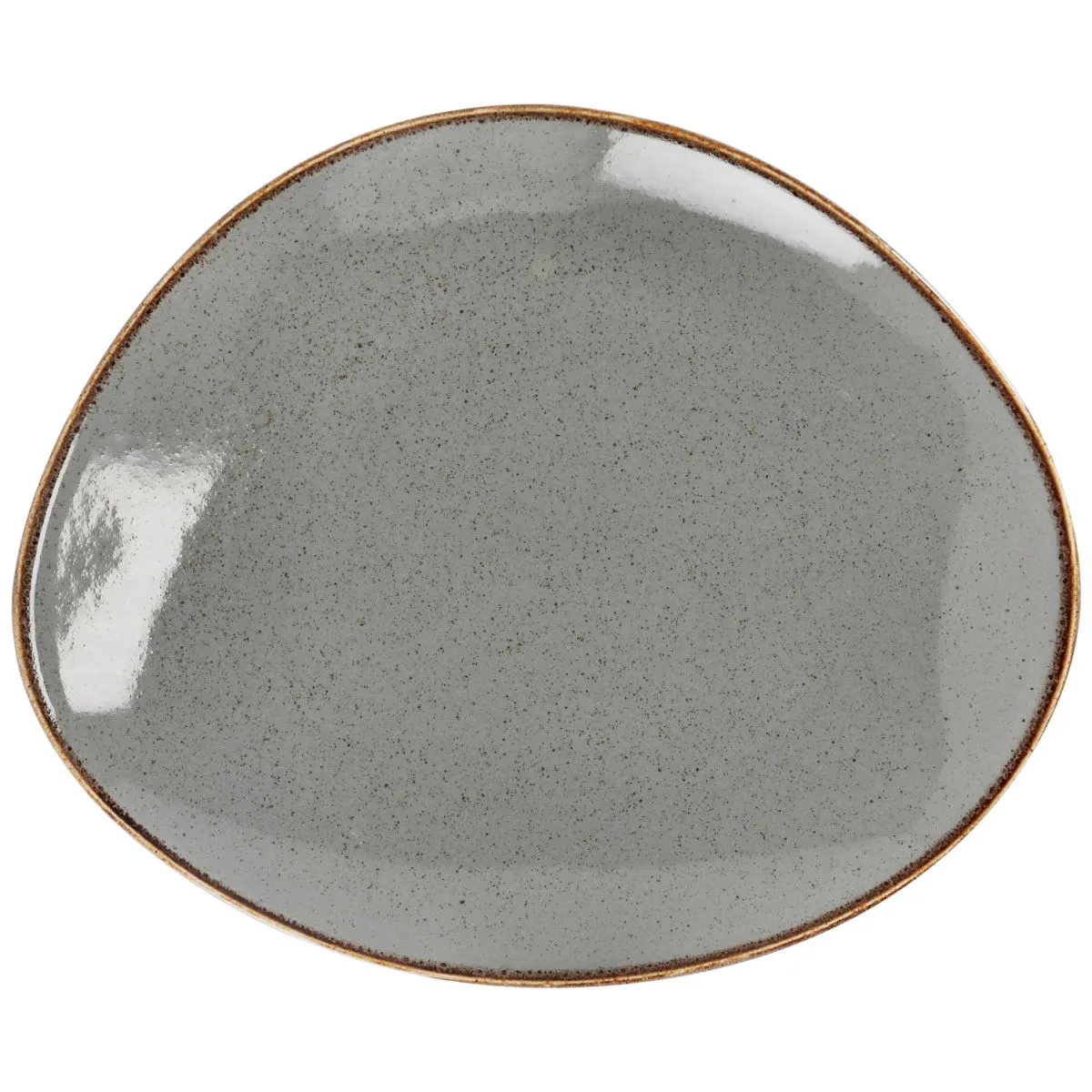 6x VEGA Piatto Sidina piano, forma organica; 32x26.5 cm (LxL); grigio; organica; 6 pz. / Pacco - immagine 1