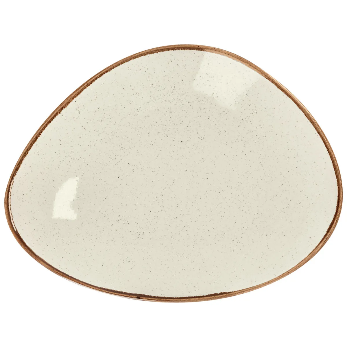 6x VEGA Piatto Sidina piano, forma organica; 27.5x21 cm (LxL); beige; organica; 6 pz. / Pacco - immagine 1