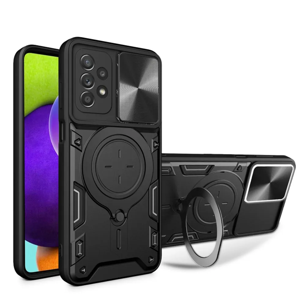 Custodia per Samsung Galaxy A52s 5G A528 / A52 5G A526 / A52 A525, Techsuit, CamGuard Pro, Nera - immagine 1
