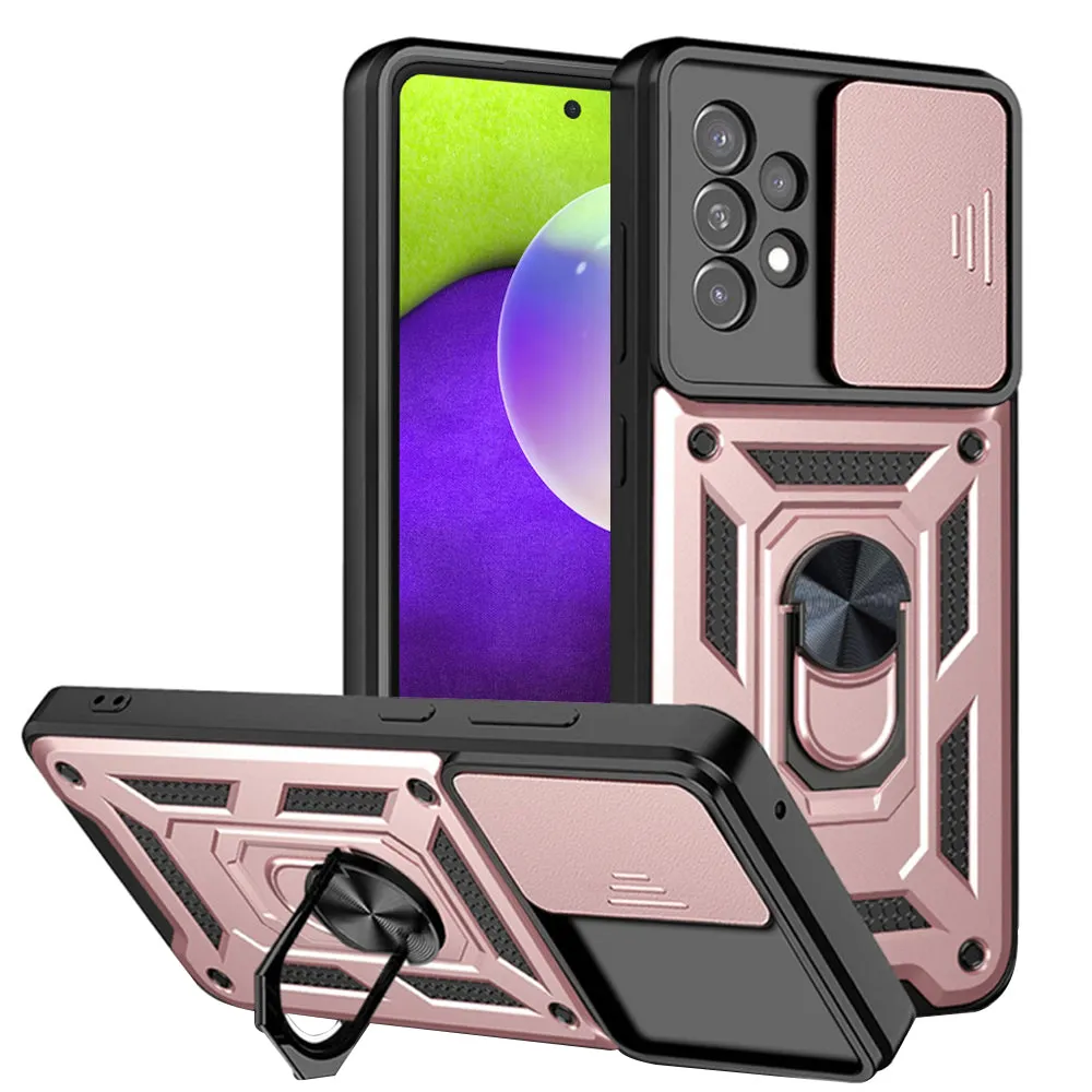 Custodia per Samsung Galaxy A52s 5G A528 / A52 5G A526 / A52 A525, Techsuit, CamShield, Rosa - immagine 1