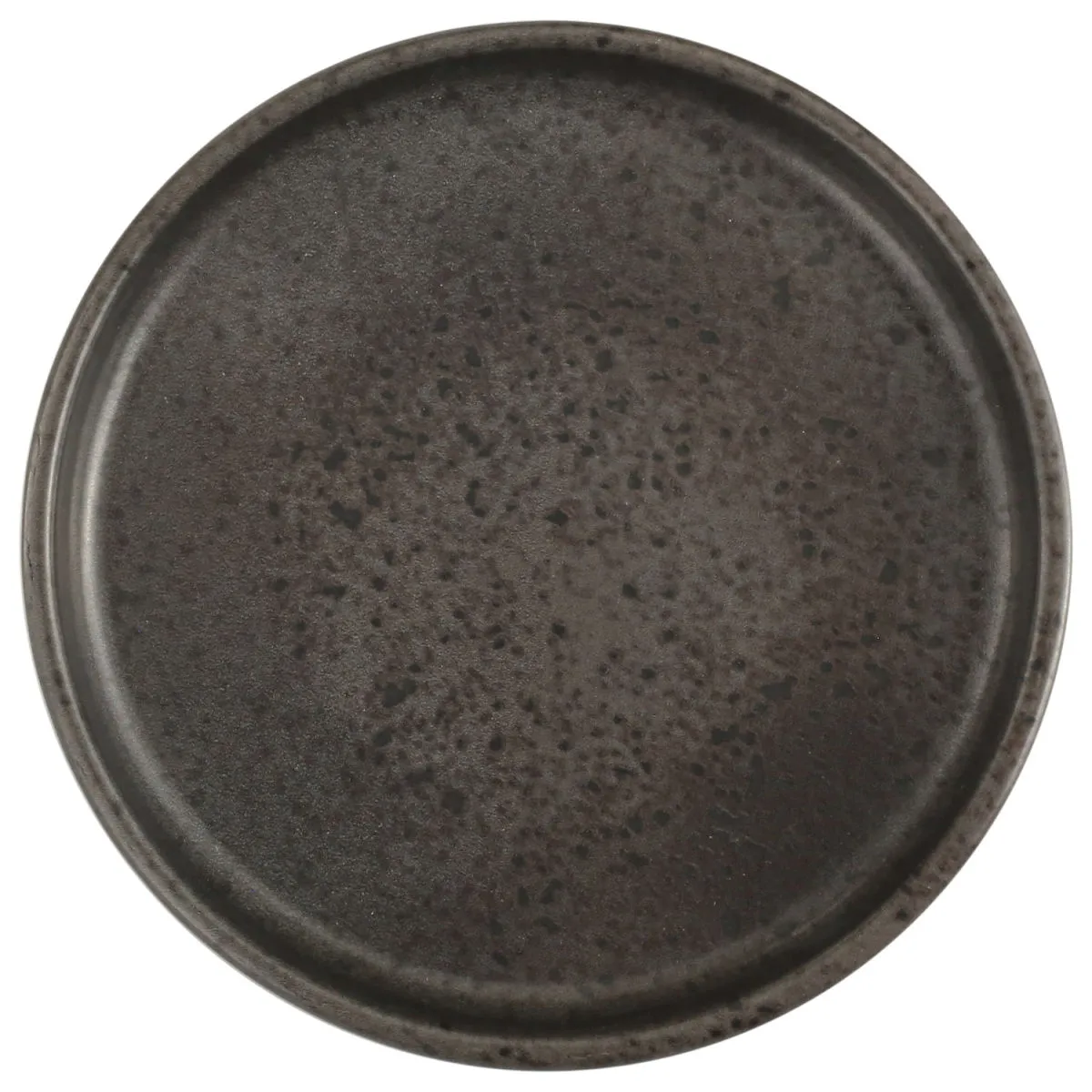 6x Porland Piatto piano Ironstone con bordo alto; 21.5x2.15 cm (ØxH); marrone scuro/nero; rotonda; 6 pz. / Pacco - immagine 1