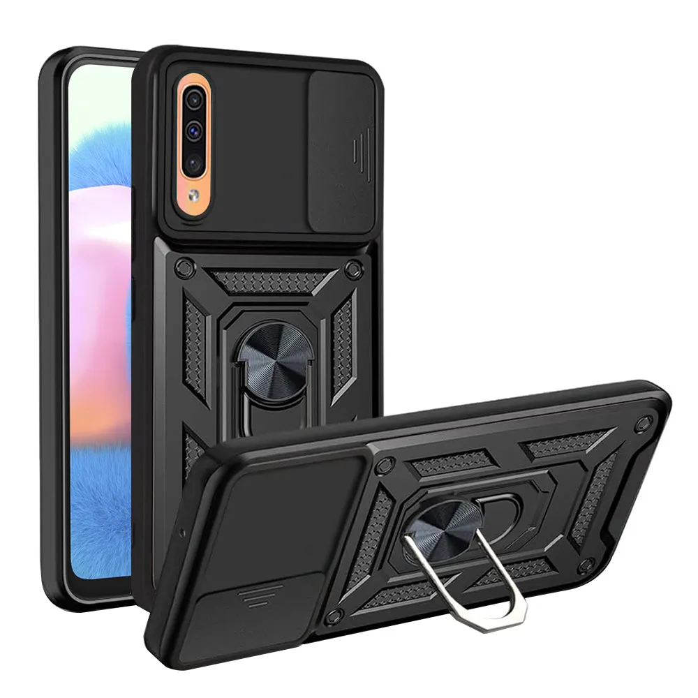 Custodia per Samsung Galaxy A50s A507 / A30s A307 / A50 A505, Techsuit, CamShield, Nera - immagine 1