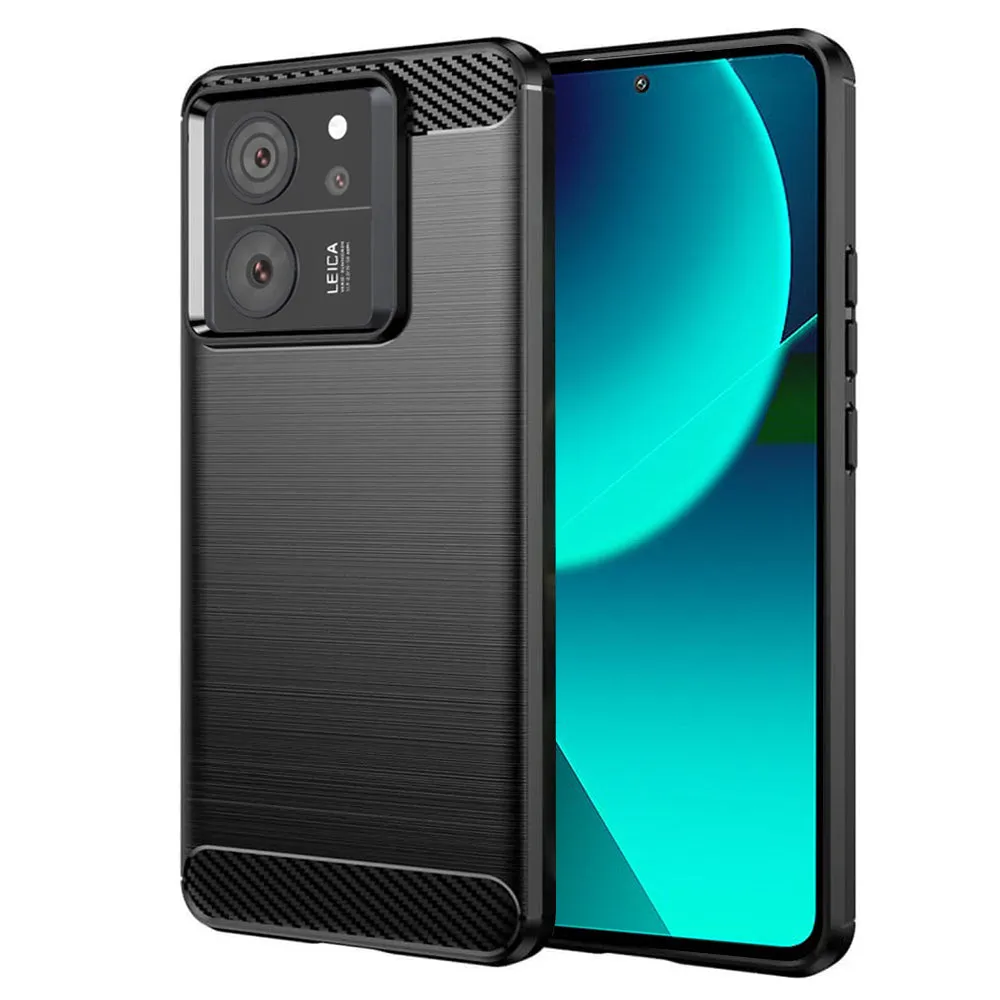 Custodia per Xiaomi 13T Pro / 13T, Techsuit, Carbonio, Nera - immagine 1