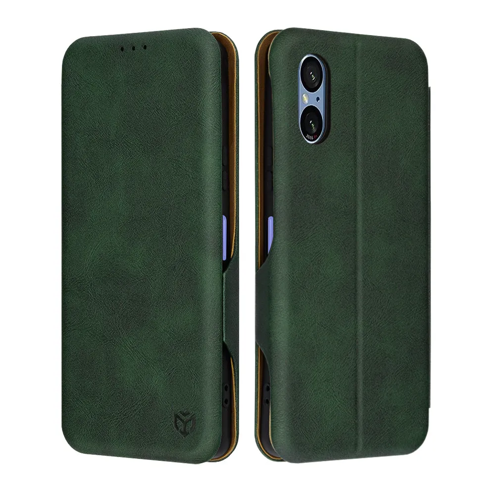 Custodia per Sony Xperia 5 VI, Techsuit, Safe Wallet Plus, Verde - immagine 1