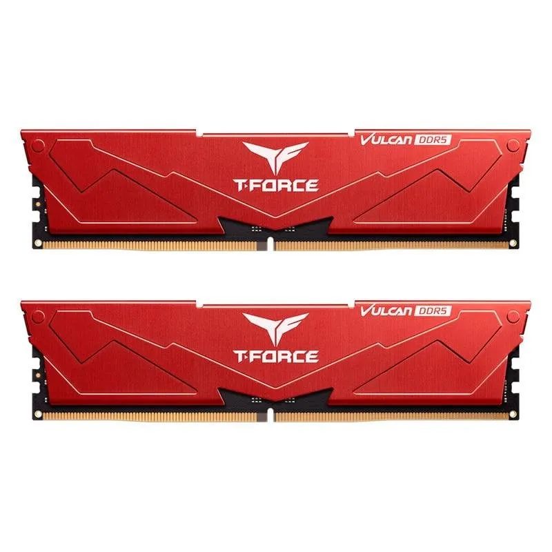 Memoria RAM Team Group VULCAN 32GB 2x16GB DDR5 6000MHz CL30 XMP Rosso - immagine 1