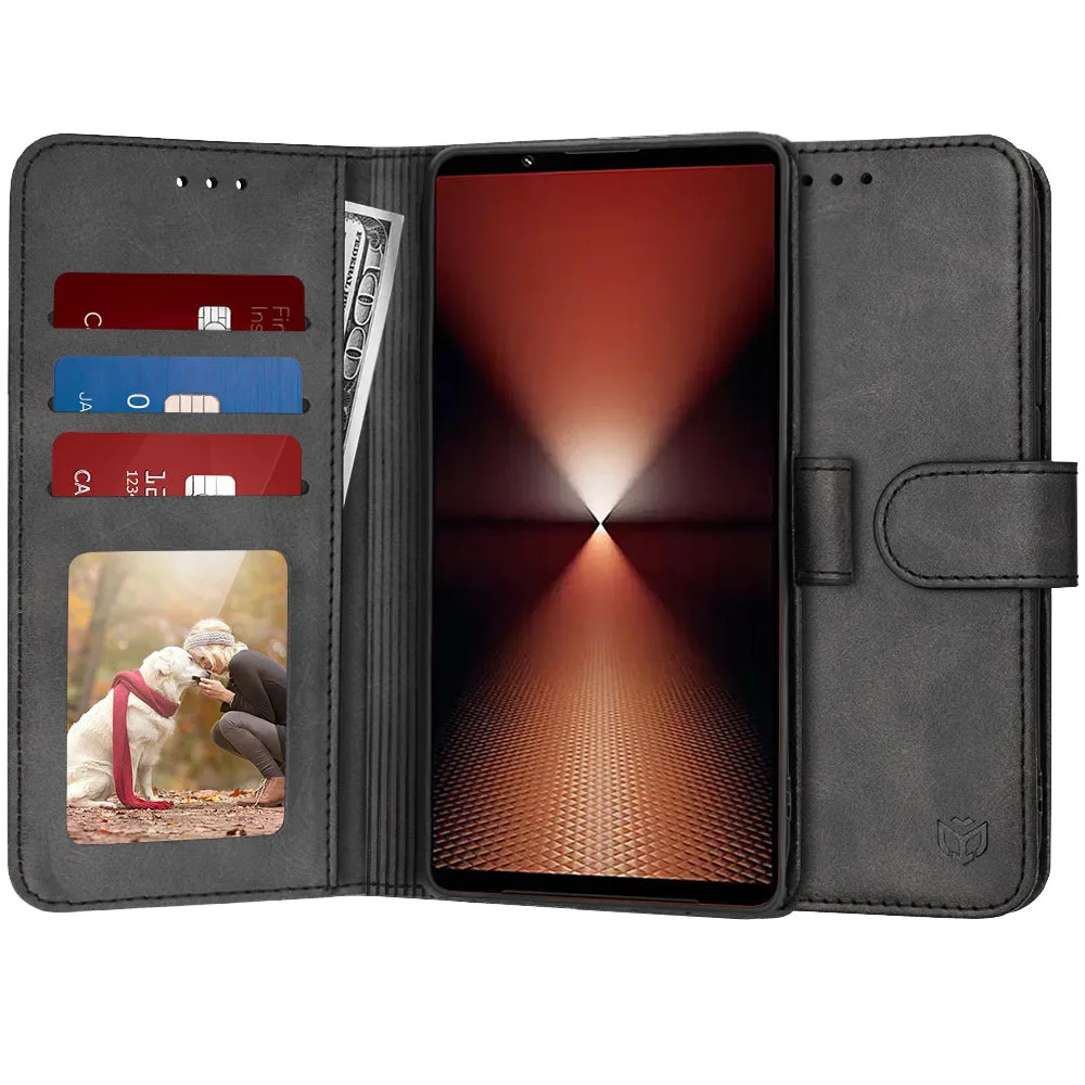 Custodia per Sony Xperia 1 VI, Techsuit, Diary Book, Nera - immagine 1