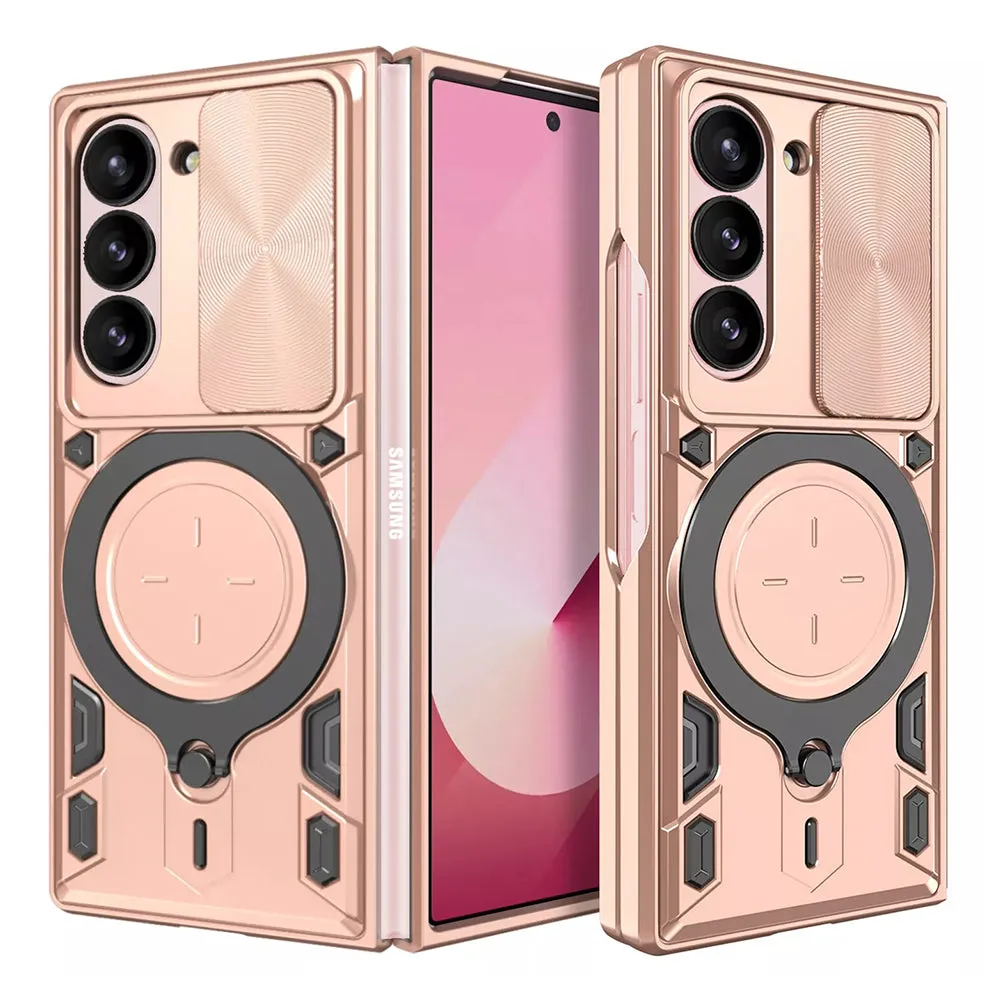 Custodia per Samsung Galaxy Z Fold6 F956, Techsuit, CamGuard Pro, Rosa Oro - immagine 1