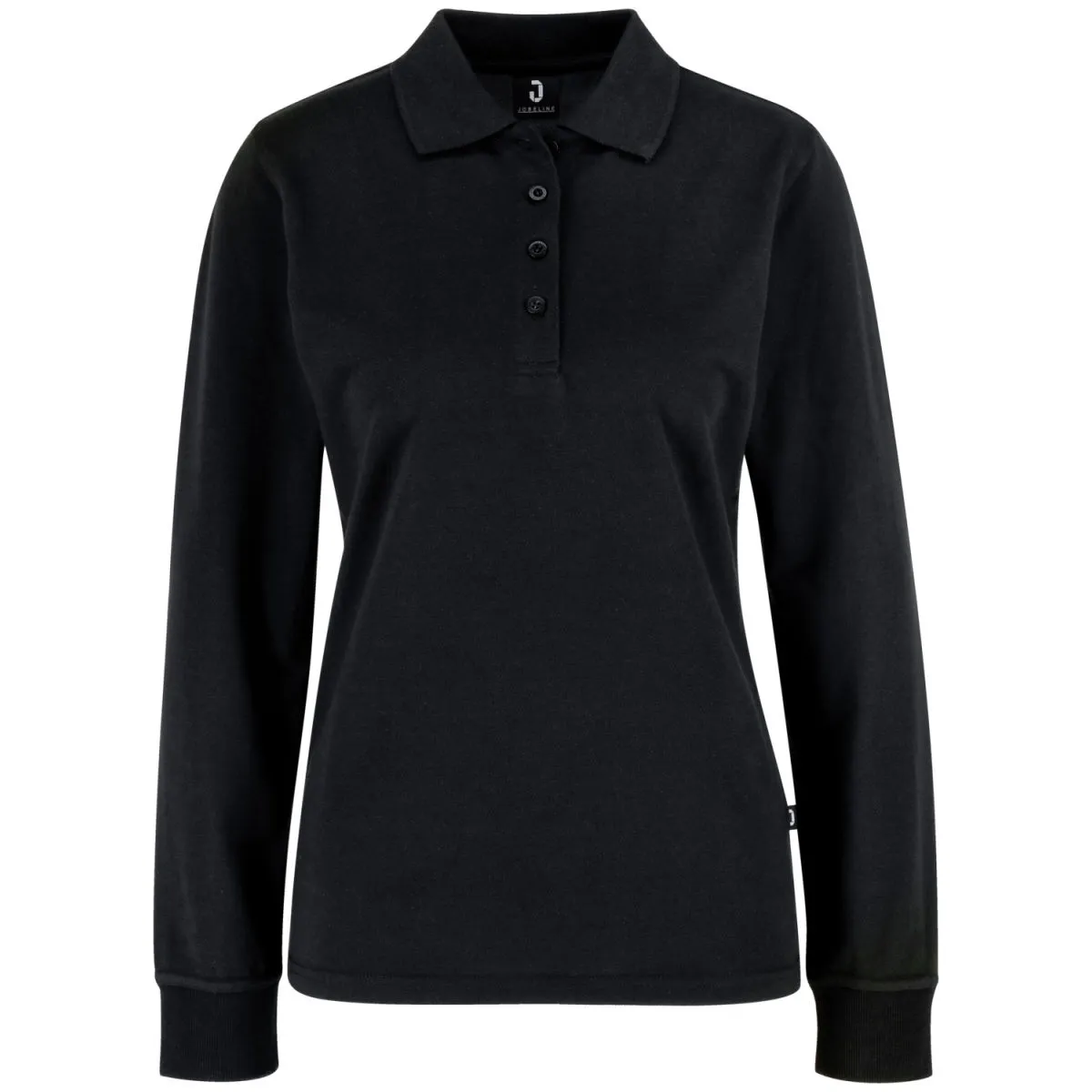 JOBELINE Polo da donna Flora maniche lunghe; Taglia S; nero - immagine 1