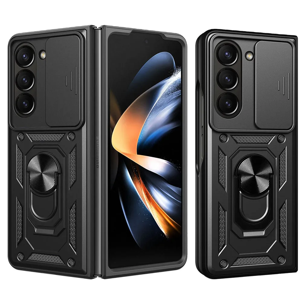 Custodia per Samsung Galaxy Z Fold5 F946, Techsuit, CamShield, Nera - immagine 1