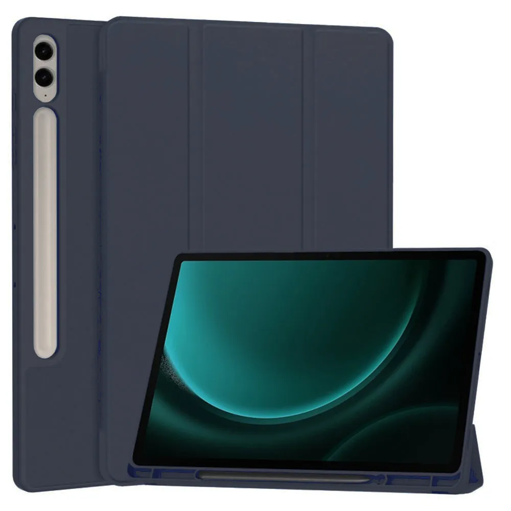 Custodia per Samsung Galaxy Tab S9 FE+, Techsuit, Flex Trifold, Blu Navy - immagine 1