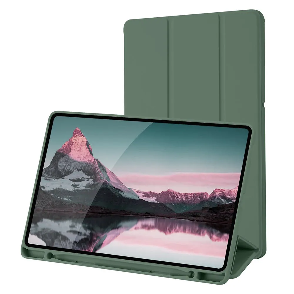 Custodia per Samsung Galaxy Tab S6 Lite (2024) / Tab S6 Lite (2022) / Tab S6 Lite (2020), Techsuit, Flex Trifold, Verde - immagine 1