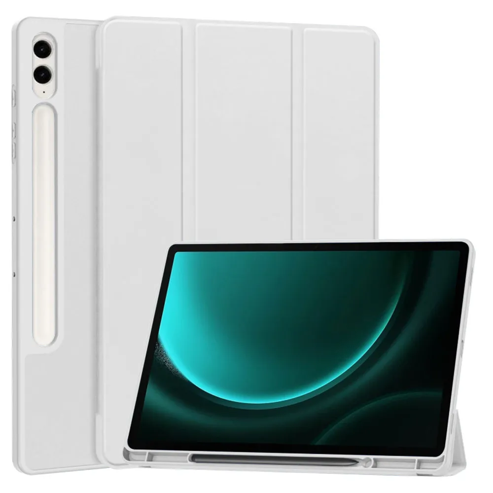 Custodia per Samsung Galaxy Tab S10+ / Tab S9 FE+ / Tab S9+, Techsuit, Flex Trifold, Grigio - immagine 1