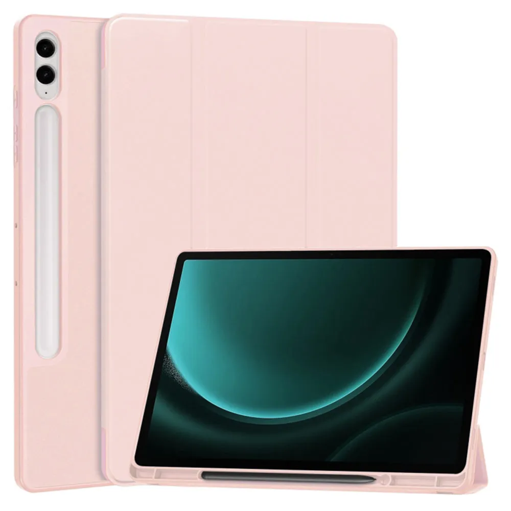 Custodia per Samsung Galaxy Tab S10+ / Tab S9 FE+ / Tab S9+, Techsuit, Flex Trifold, Rosa - immagine 1