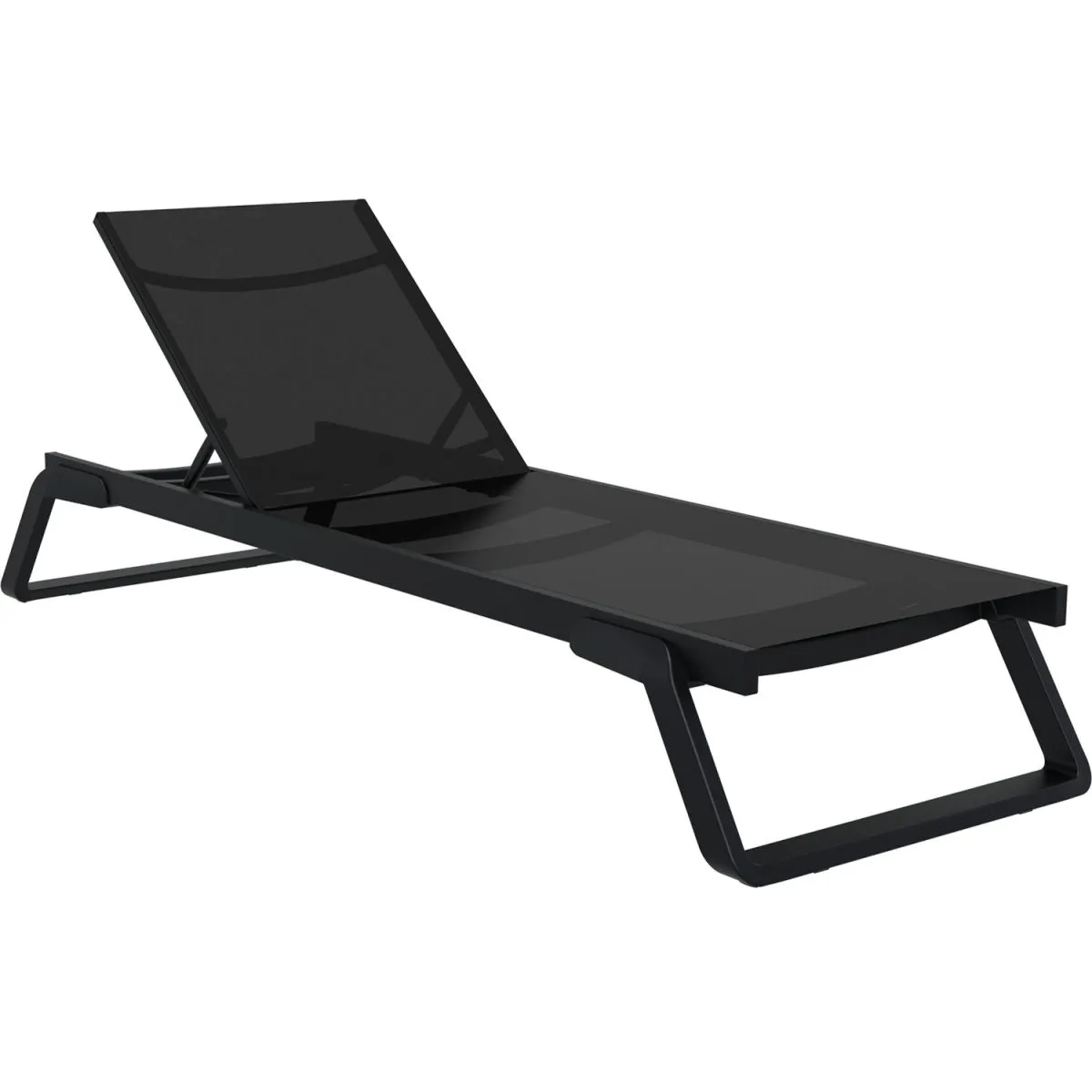 Siesta Lettino prendisole Tropic; 210x72x31 cm (LxLxH); nero - immagine 1