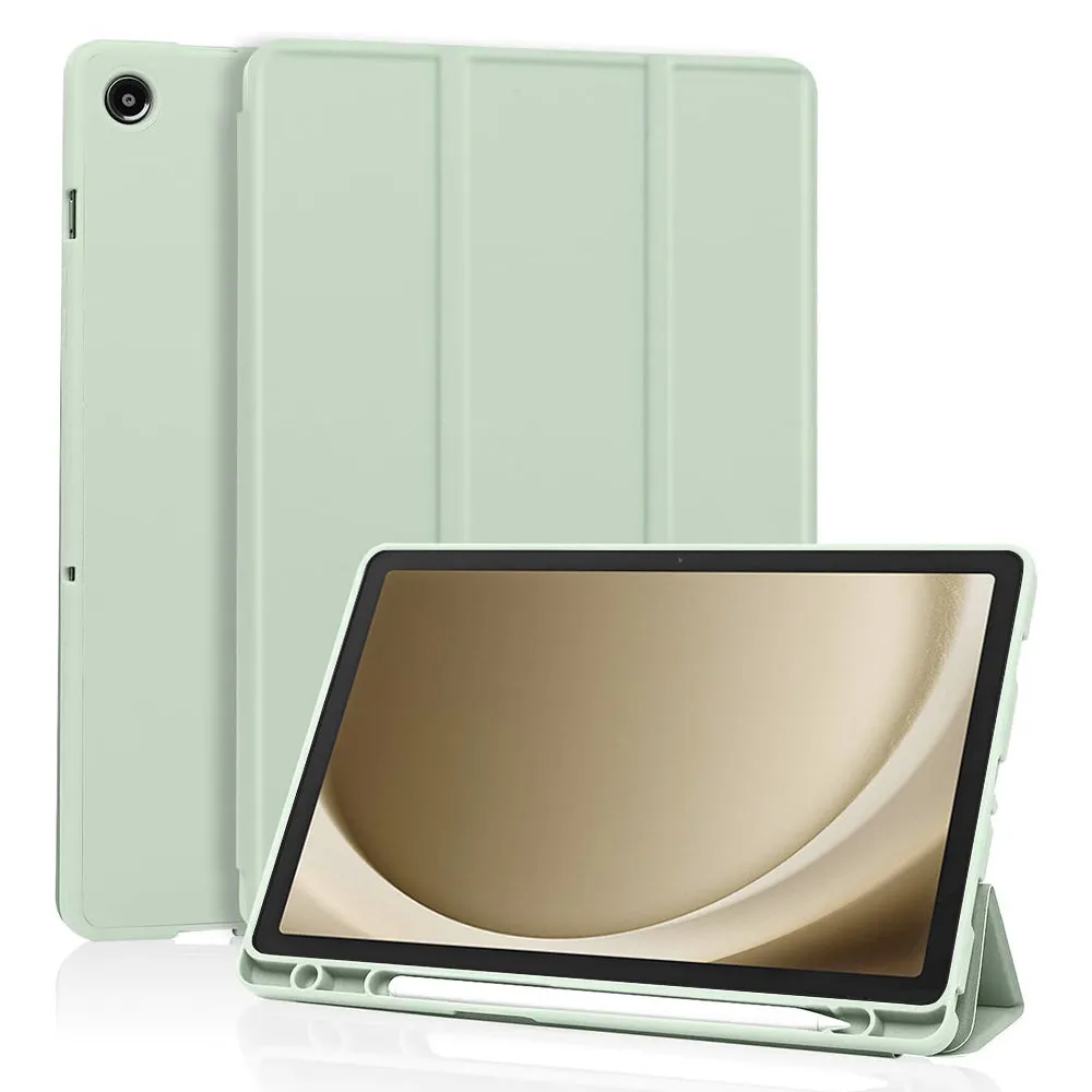 Custodia per Samsung Galaxy Tab A9+, Techsuit, Flex Trifold, Verde Matcha - immagine 1