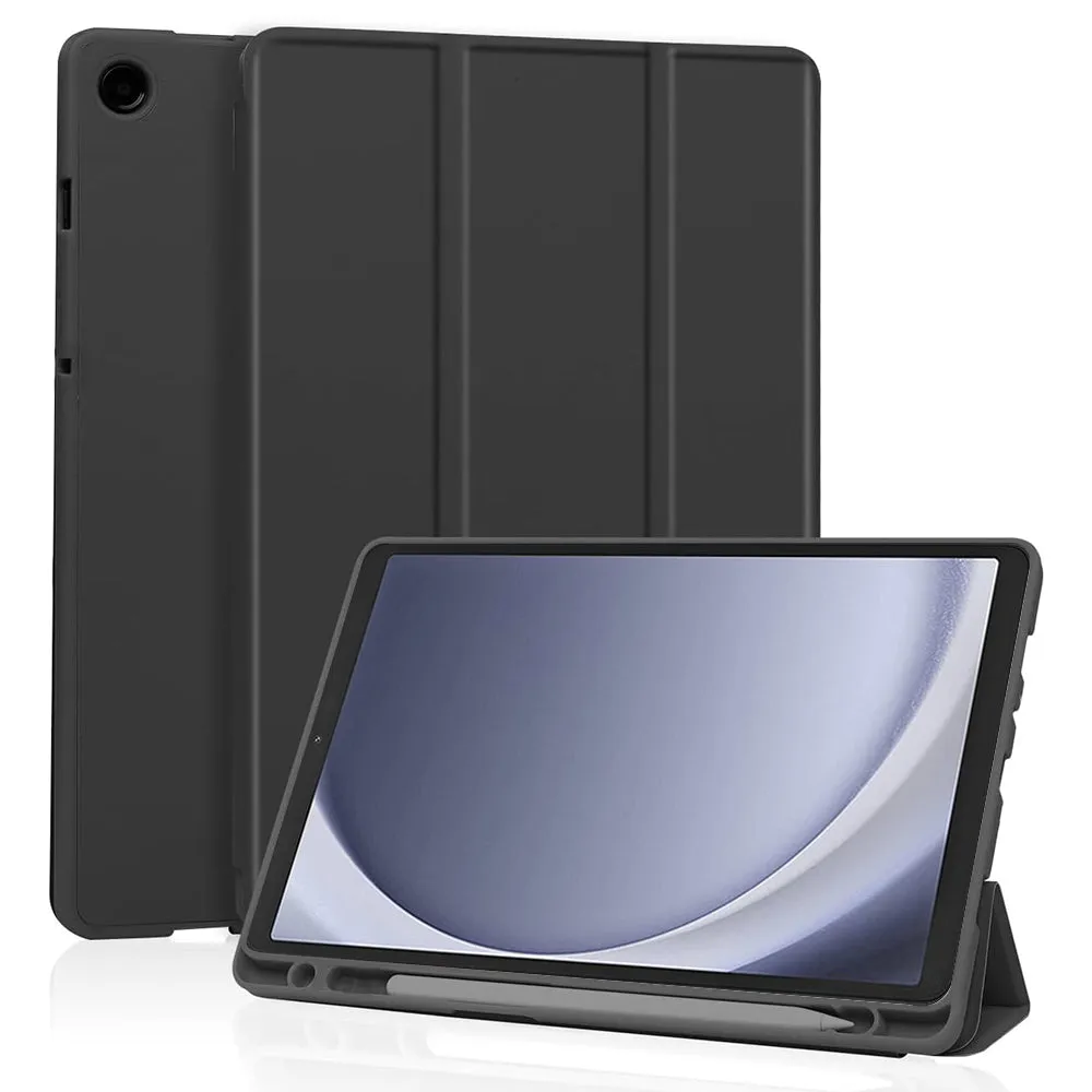 Custodia per Samsung Galaxy Tab A11 / Tab A9, Techsuit, Flex Trifold, Nera - immagine 1