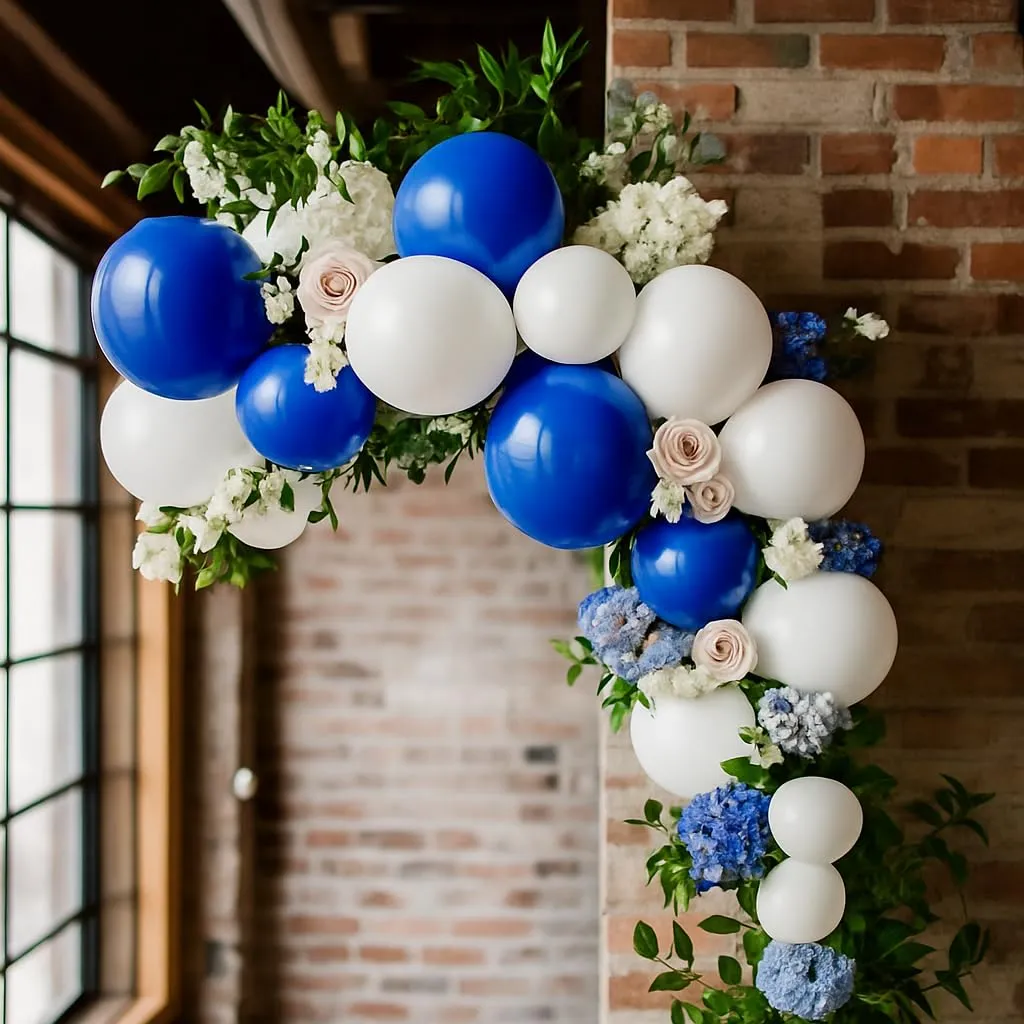 50 Palloncini Blu • 30 Cm • Colori Vivaci Lucenti • Qualità Premium • Lattice Naturale Biodegradabili Ecologici • Gonfiabili Aria Elio Acqua • Baby Shower Battesimo Compleanno Feste di Laurea Arco - immagine 6