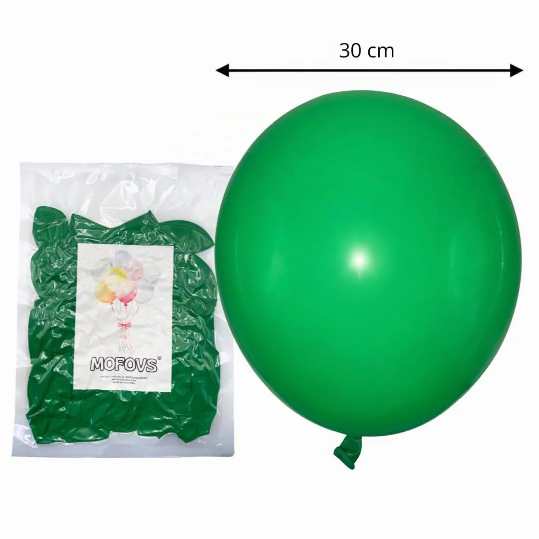 50 Palloncini Verdi • 30 Cm • Colori Vivaci Lucenti • Qualità Premium • Lattice Naturale Biodegradabili Ecologici • Gonfiabili Aria Elio Acqua • Baby Shower Battesimo Compleanno Feste di Laurea Arco - immagine 2