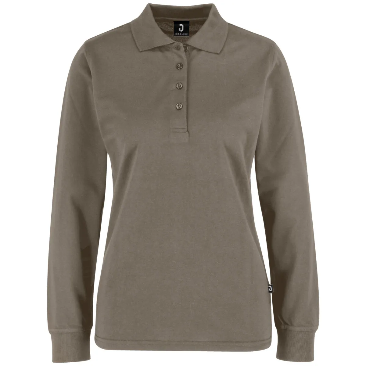 JOBELINE Polo da donna Flora maniche lunghe; Taglia L; tortora - immagine 1