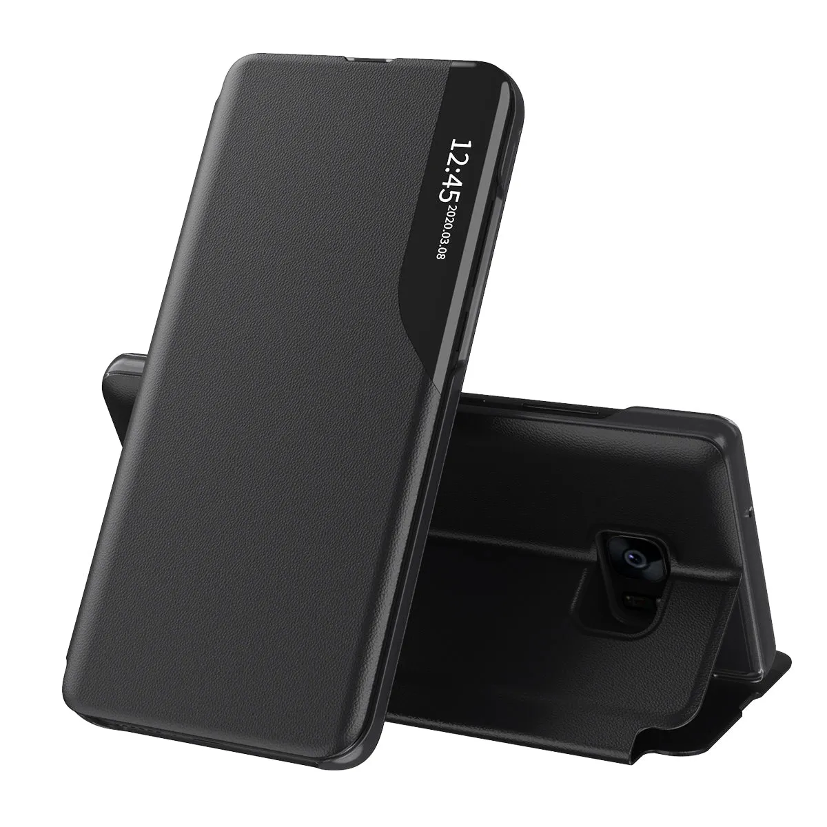 Custodia per Samsung Galaxy S7 edge G935, Techsuit, eFold, Nera - immagine 1
