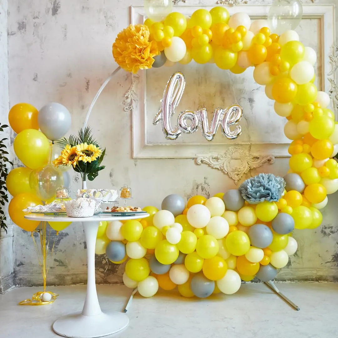 50 Palloncini Gialli • 30 Cm • Colori Vivaci Lucenti • Qualità Premium • Lattice Naturale Biodegradabili Ecologici • Gonfiabili Aria Elio Acqua • Baby Shower Battesimo Compleanno Feste di Laurea Arco - immagine 6