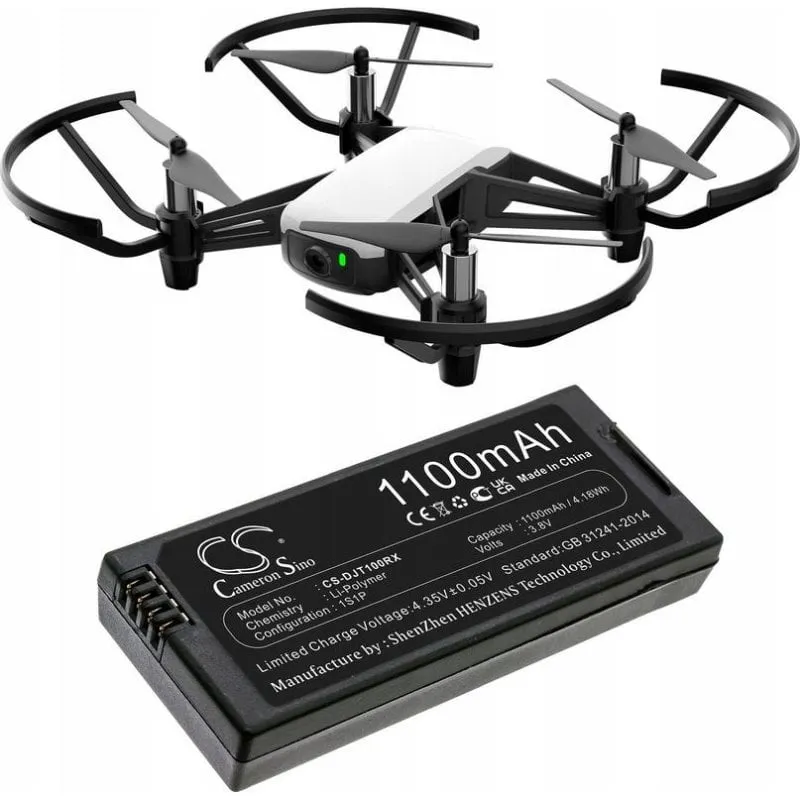 Batteria Cameron Sino CS-DJT100RX 1100 mAh per Dron DJI Tello - immagine 1