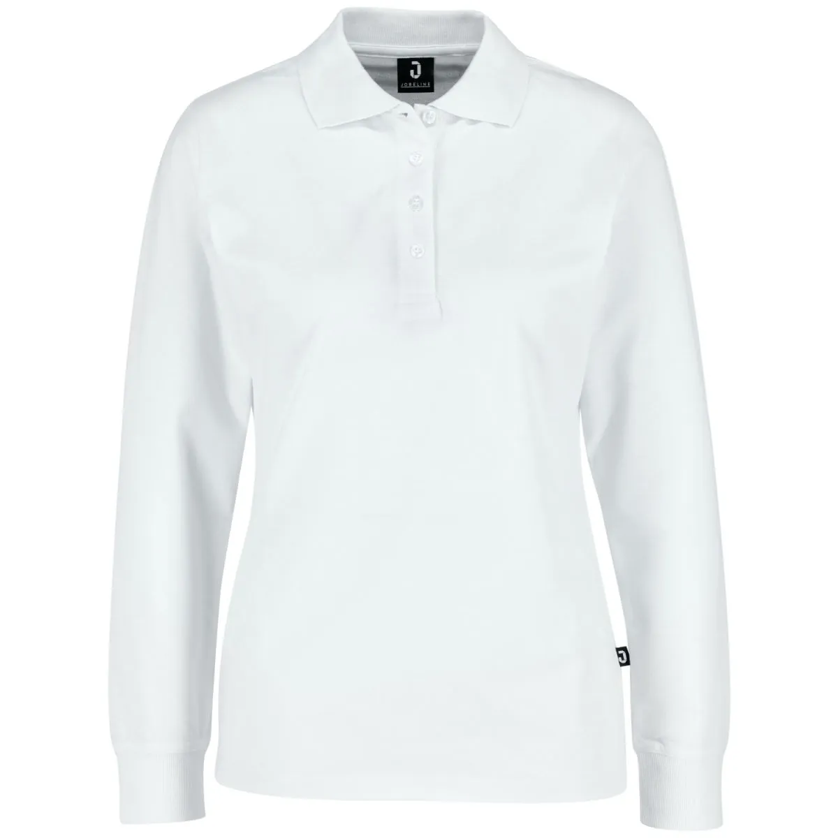 JOBELINE Polo da donna Flora maniche lunghe; Taglia 2XL; bianco - immagine 1