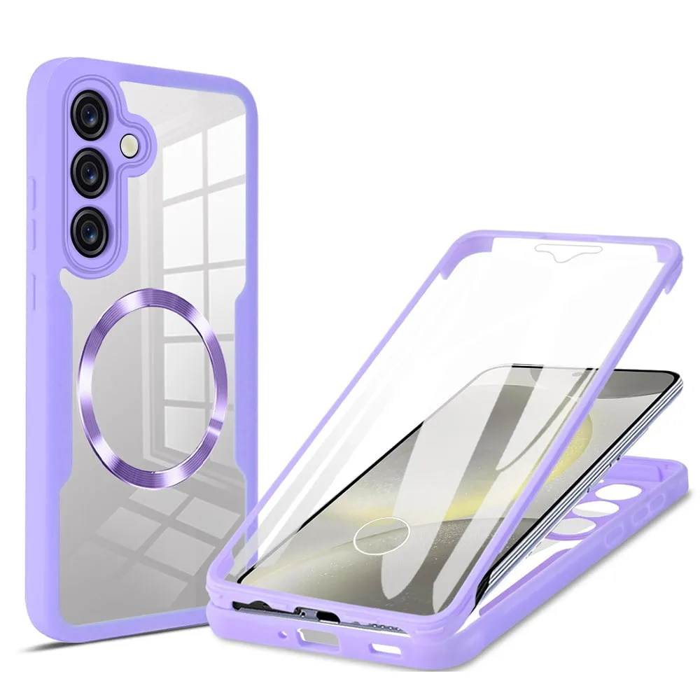 Custodia MagSafe per Samsung Galaxy S25+ S936, Techsuit, ColorVerse 360, Viola - immagine 1