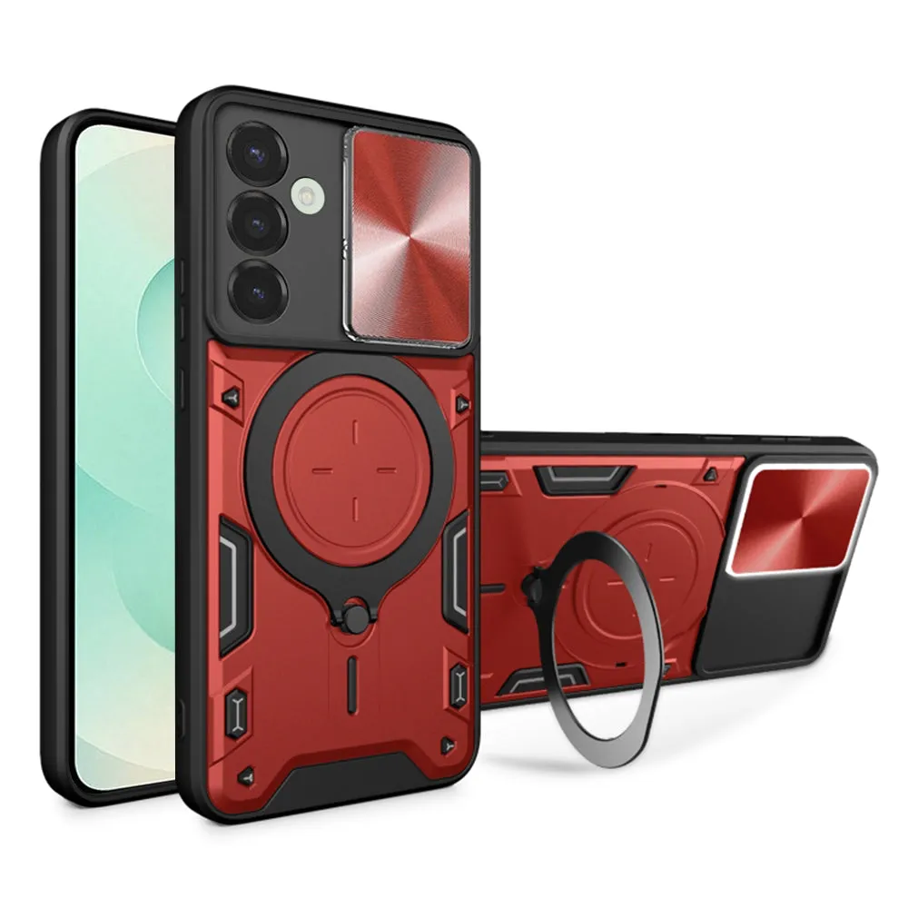 Custodia per Samsung Galaxy S25+ S936, Techsuit, CamGuard Pro, Rossa - immagine 1