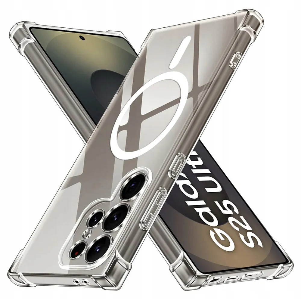 Custodia MagSafe per Samsung Galaxy S25 Ultra S938, Techsuit, Antiurto, Trasparente - immagine 1